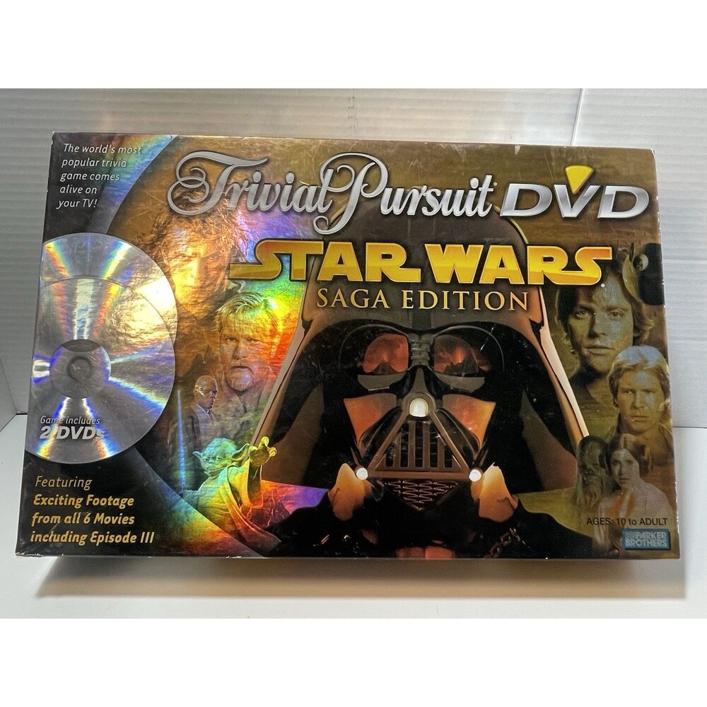 Star Wars Saga Edition Trivial Pursuit DVD Game by Parker Bros 2005 Complete NEW